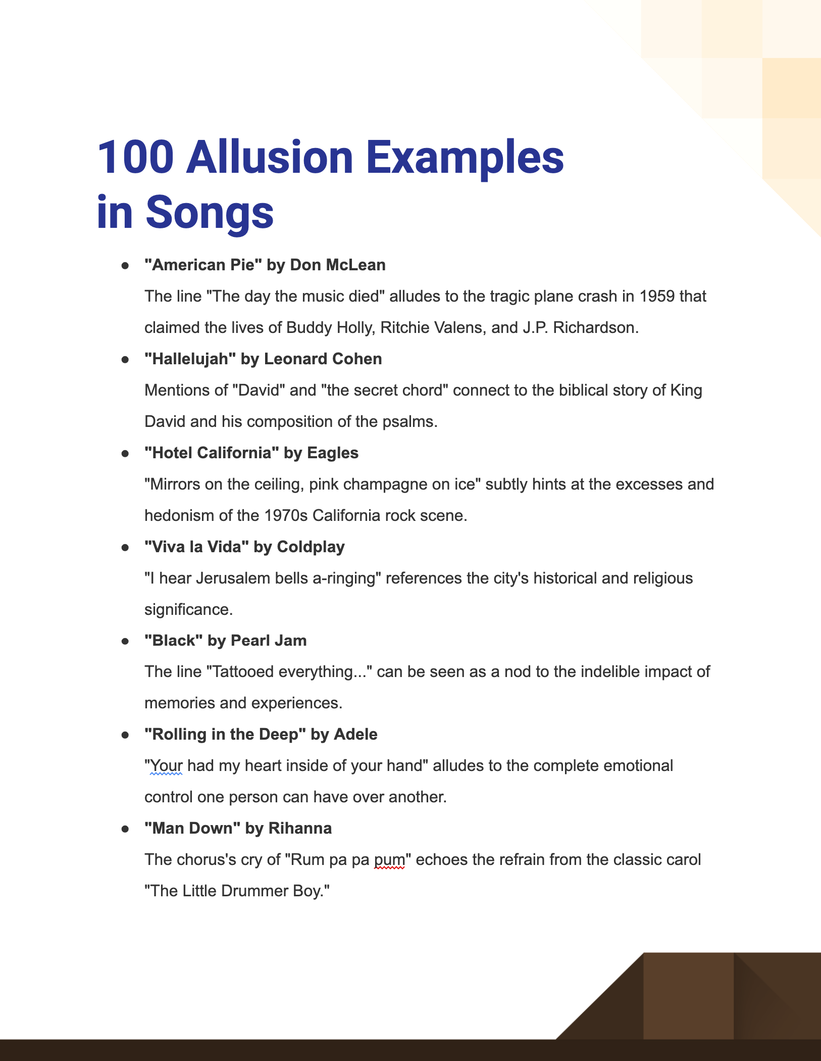 Allusion Examples In Songs1 