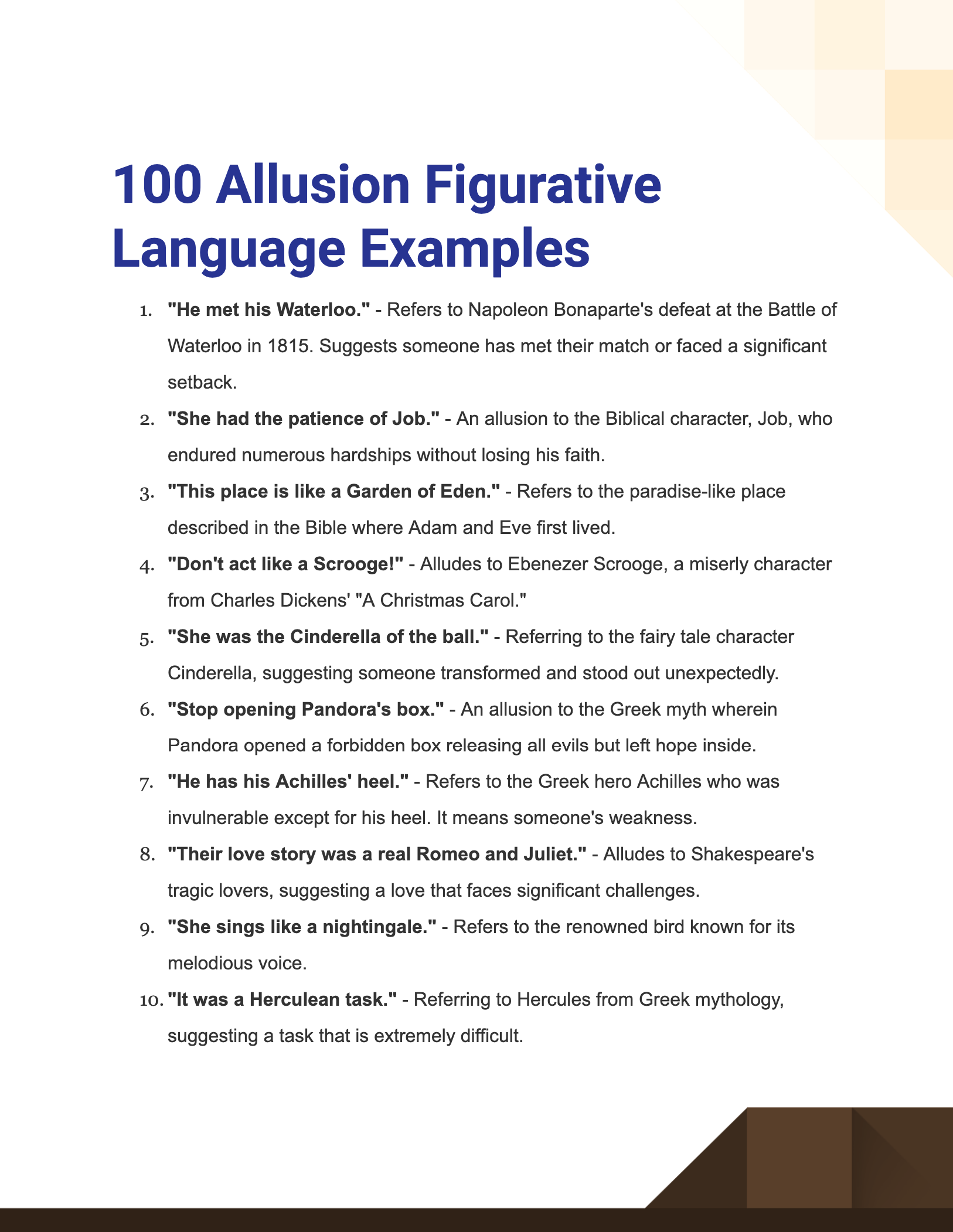 allusion figure of speech definition and examples