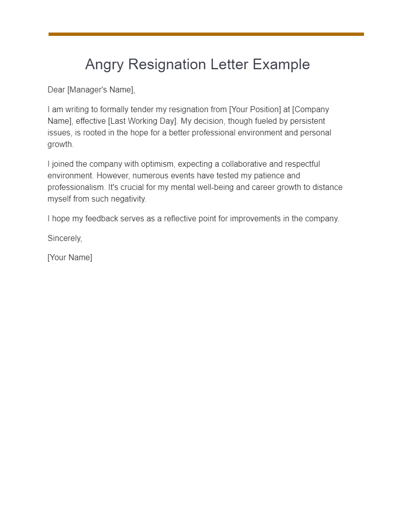 angry resignation letter example