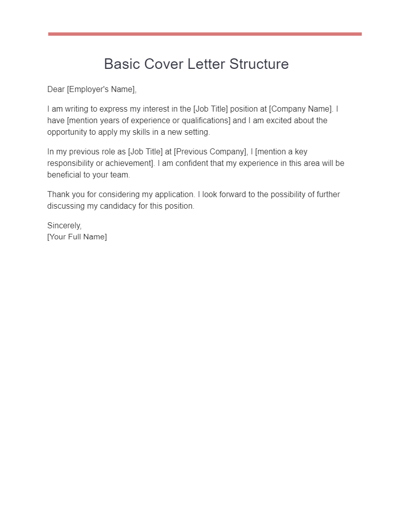 basic cover letter examples templates