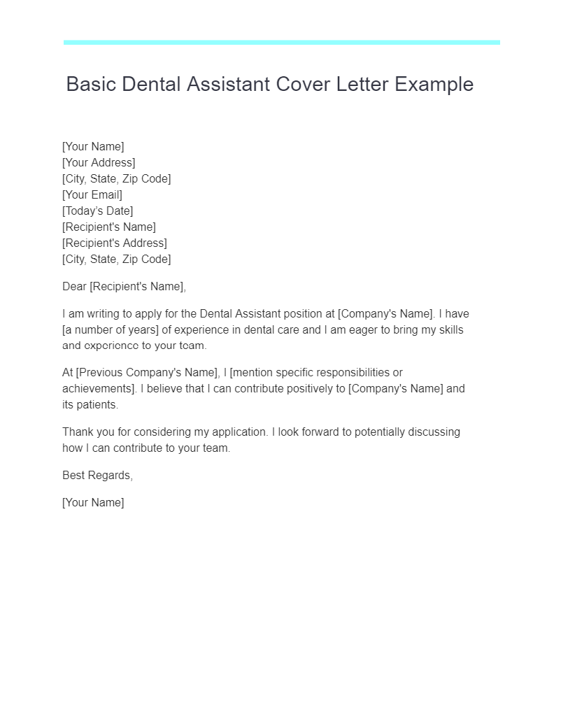 13+ Dental Assistant Cover Letter Examples, How to Write, Guide Examples