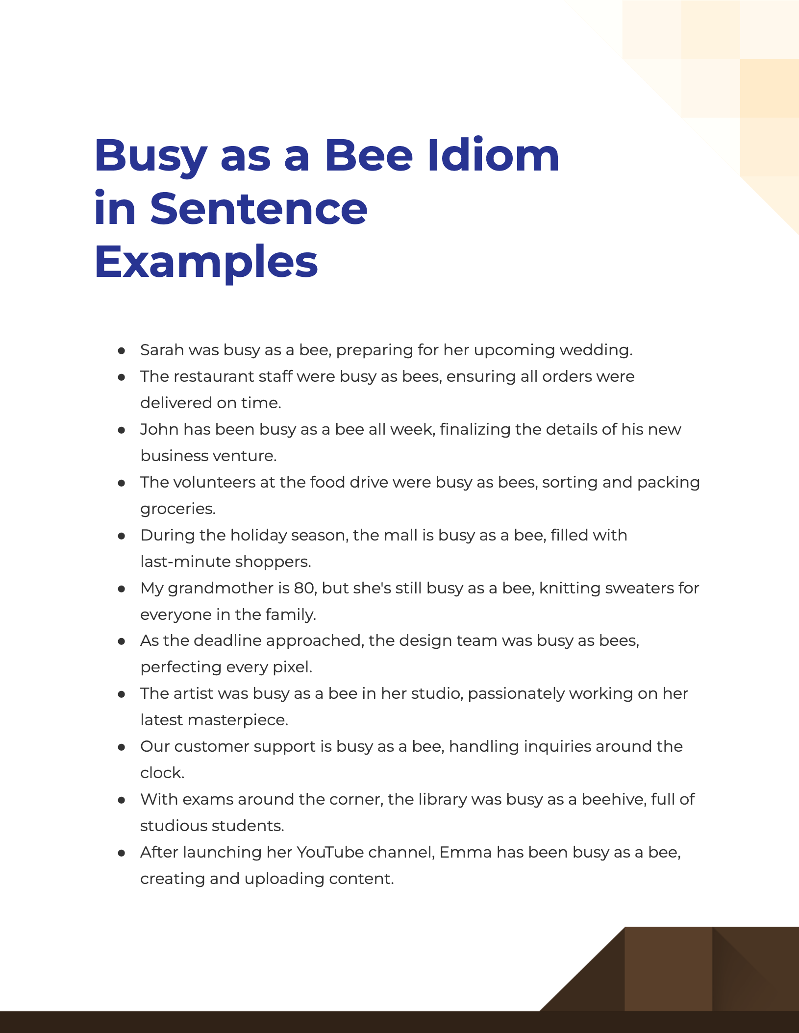 busy as a bee idiom1