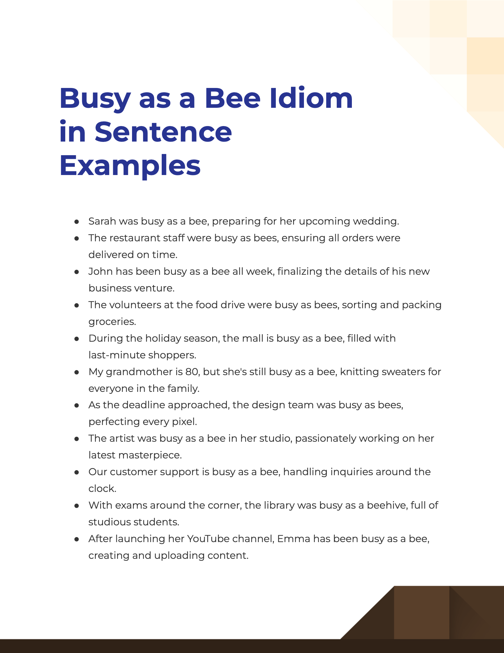 Busy as a Bee Idiom - 19+ Examples, How to Use, PDF, Tips