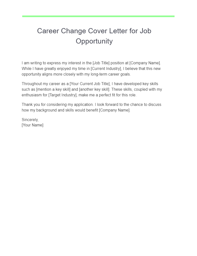 make career change cover letter