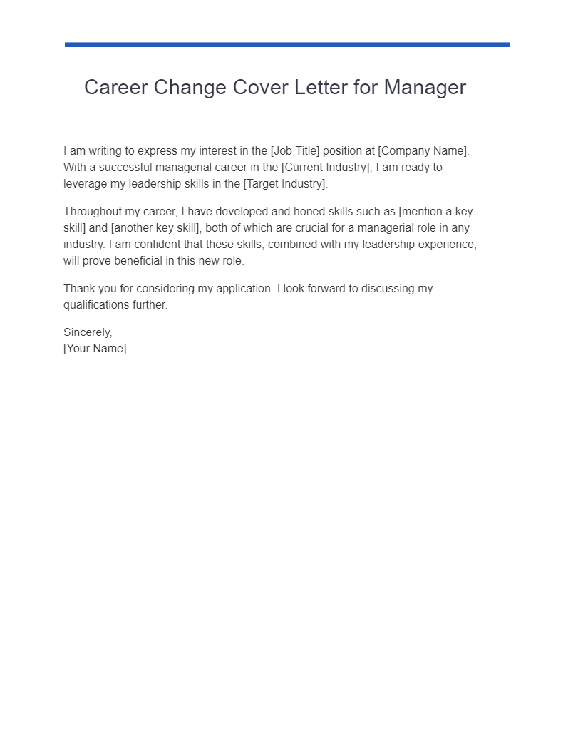 15+ Career Change Cover Letter Examples, How to Write, Tips | Examples