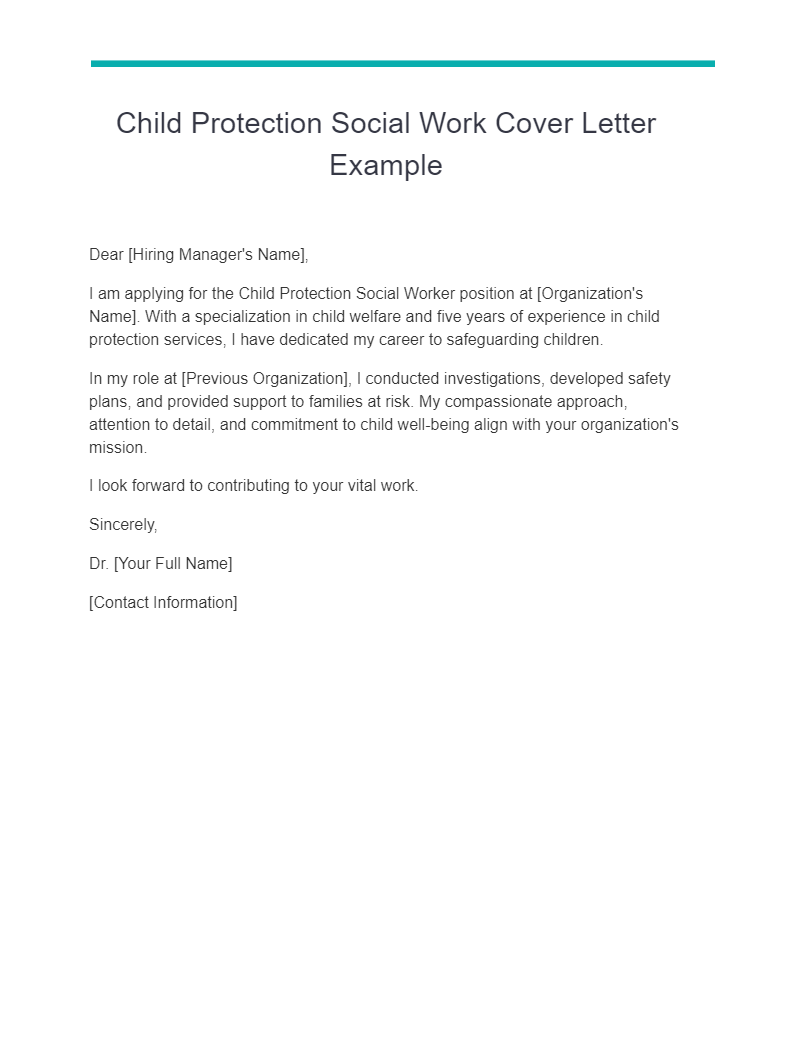 cover letter for social care job