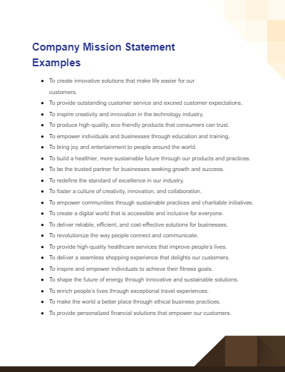 company mission statement examples