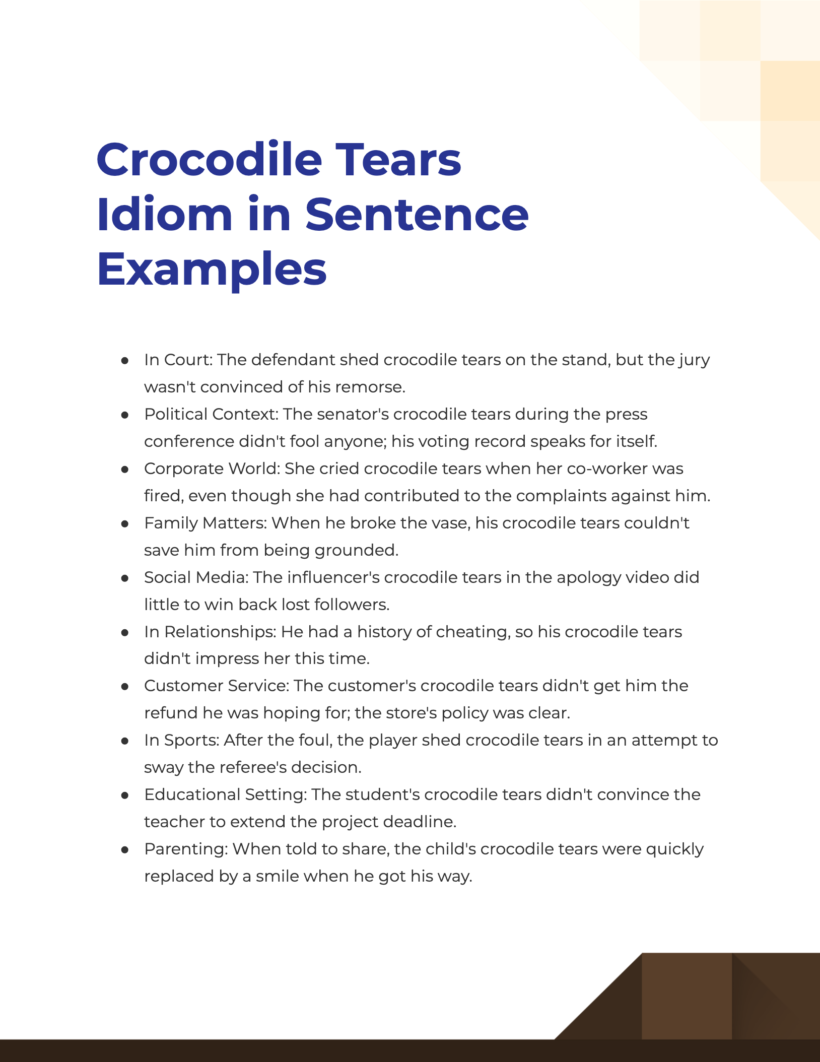 crocodile tears idiom1