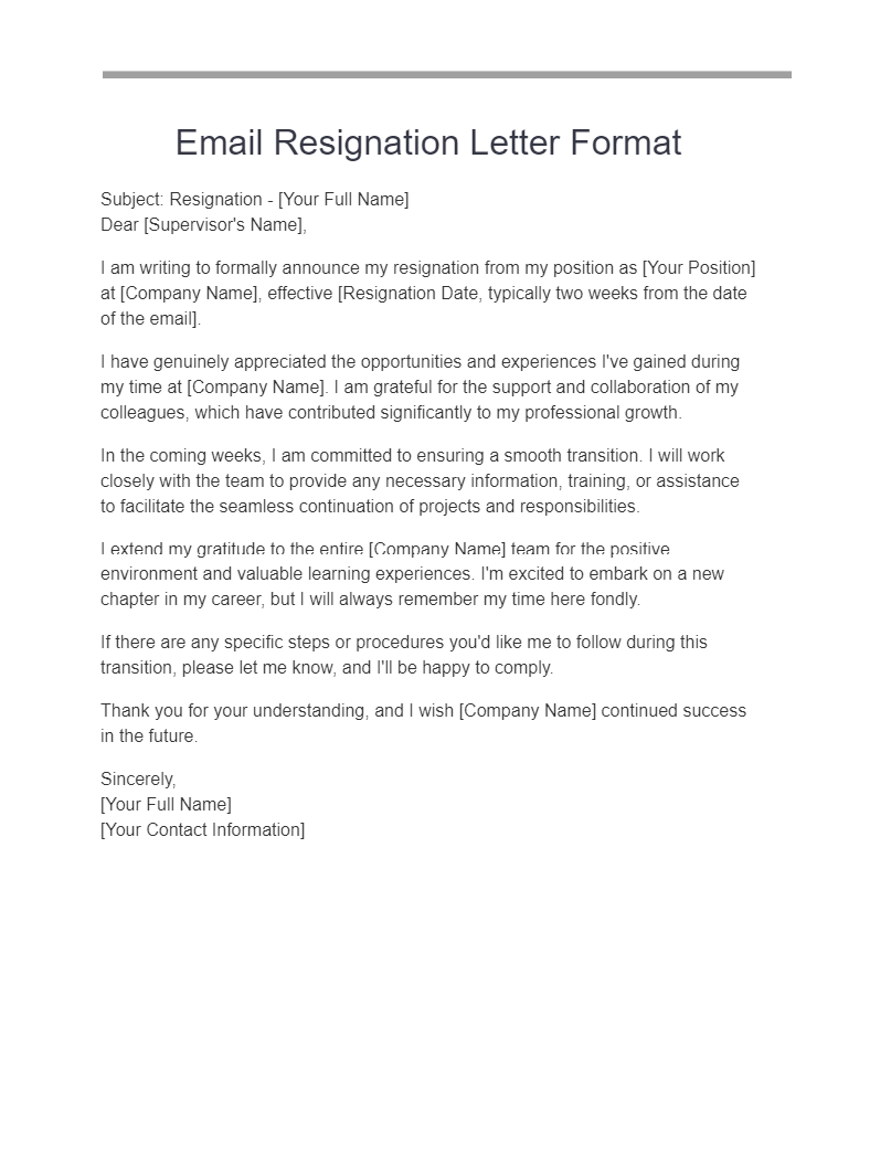 18+ Email Resignation Letter Examples, How to Write, Tips | Examples