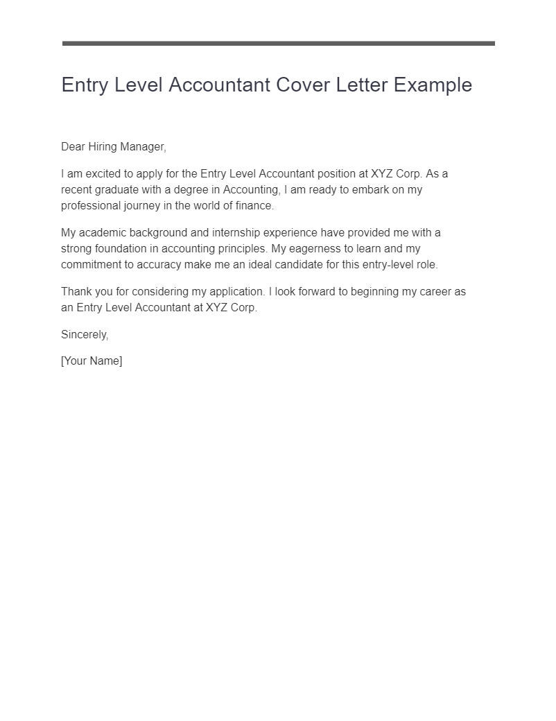 Accountant Cover Letter - 21+ Examples, Format, How to write, PDF