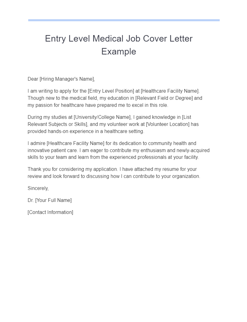 36+ Medical Cover Letter Examples, How to Write, Tips Examples
