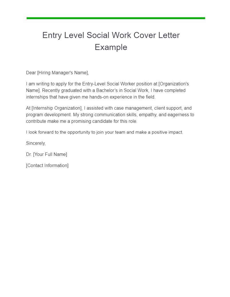 24+ Social Work Cover Letter Examples, How to Write, Tips Examples