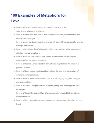 Metaphor Examples for Love, How to Write, Tips | Examples