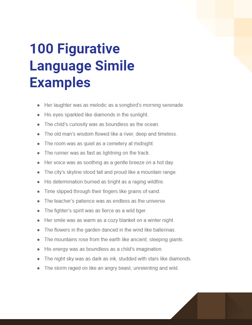 Figurative Language Simile Examples1