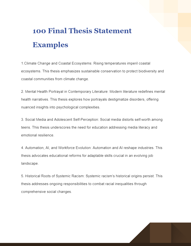 final thesis statement examples