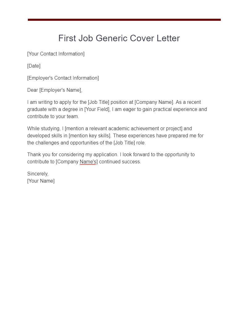 generic cover letter greeting