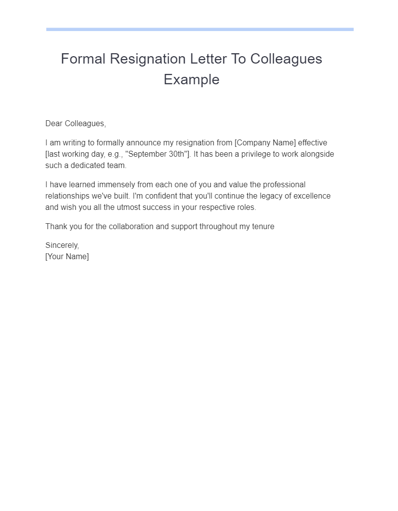 Resignation Letter To Colleagues - 13+ Examples, How to Write, PDF, Tips