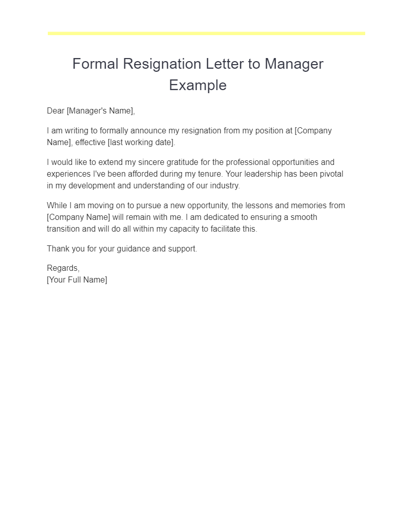 Resignation Letter to Manager Examples, How to Write, Tips | Examples