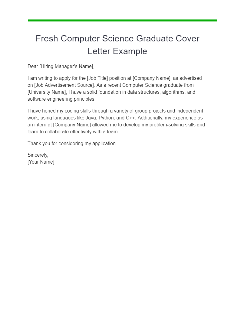 graduate cover letter examples