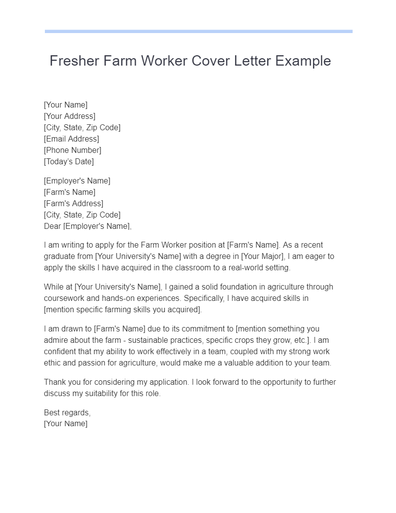 Fresher Cover Letter 15 Examples How To Use Pdf Tips