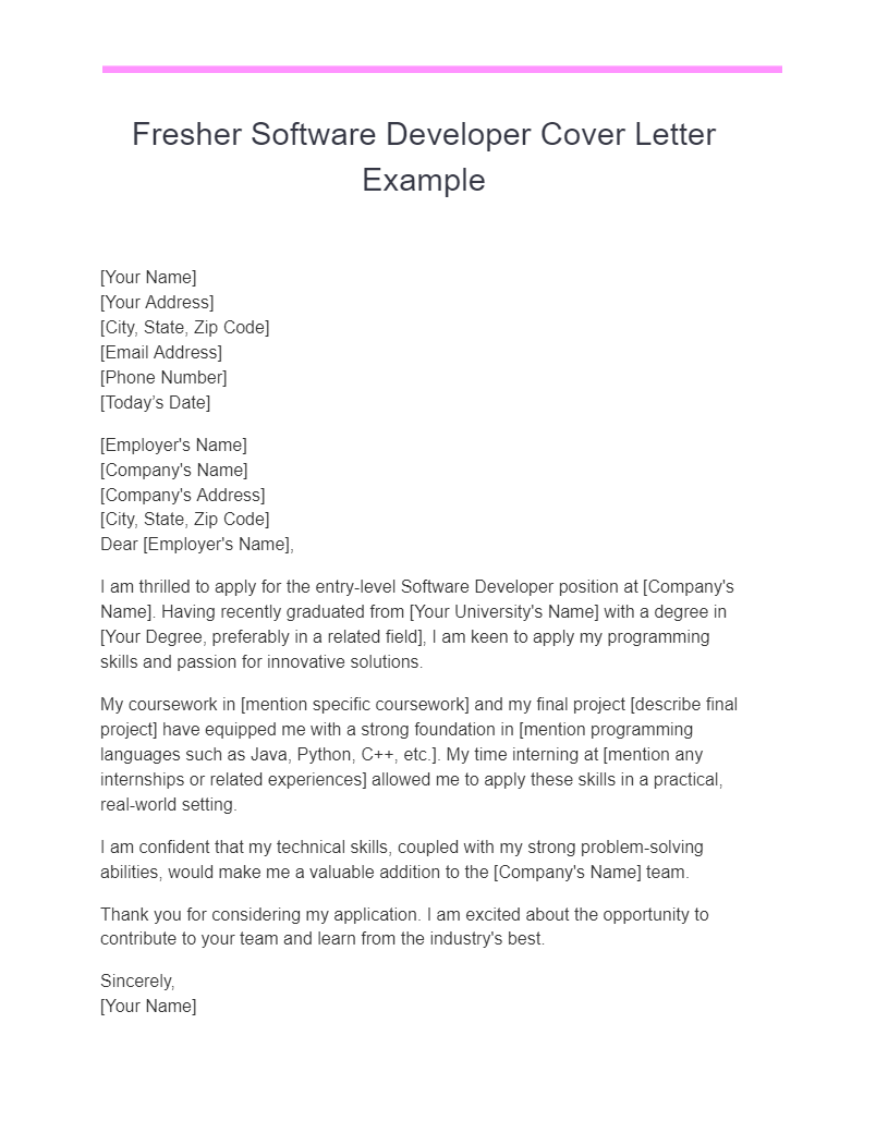 cover letter for devops fresher