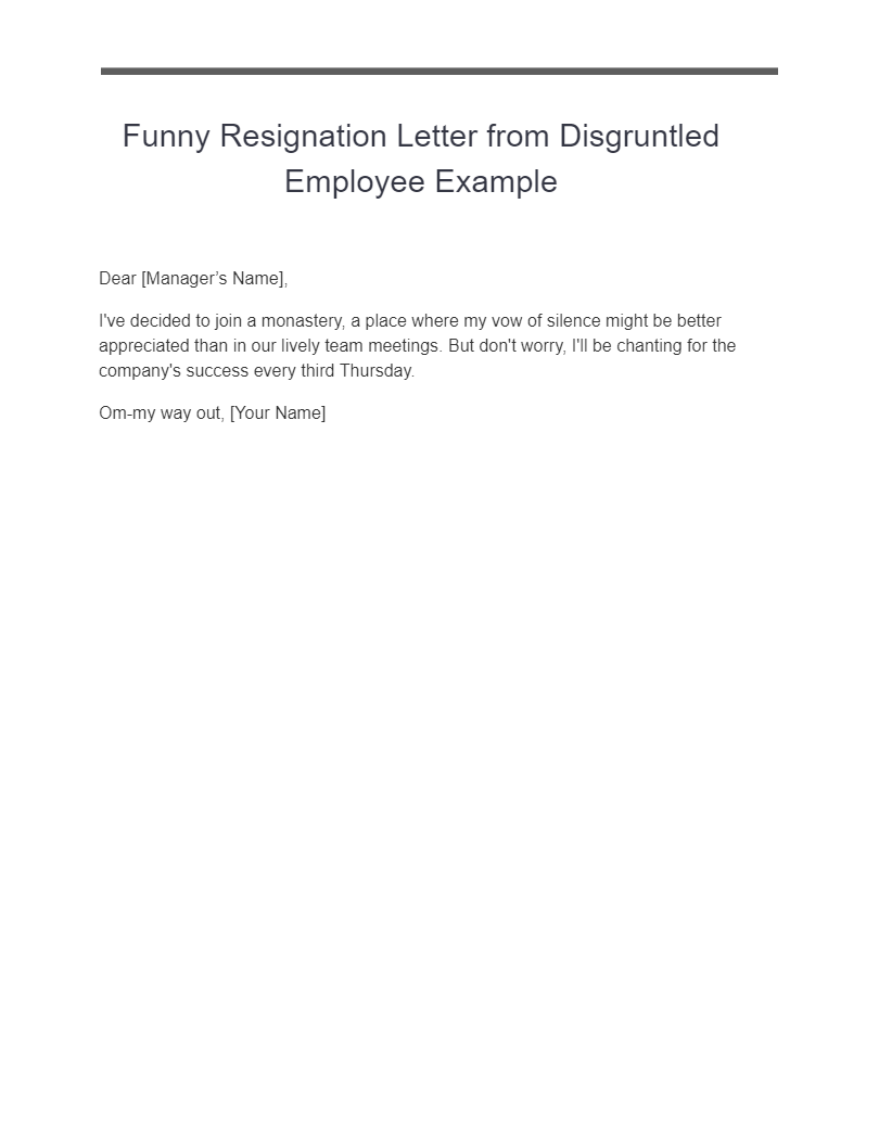 14 Funny Resignation Letter Examples How To Write Tips Examples 8120