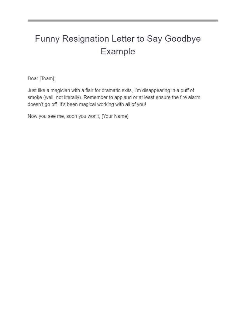 14+ Funny Resignation Letter Examples, How to Write, Tips | Examples