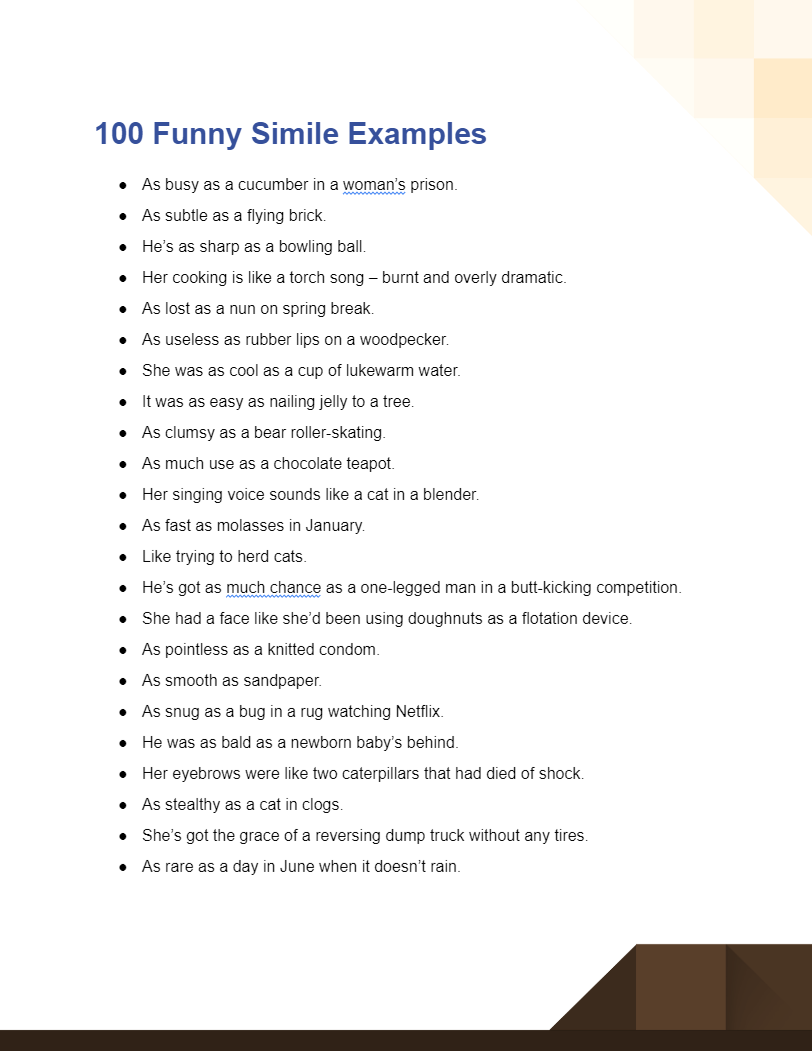 Funny Simile Examples1