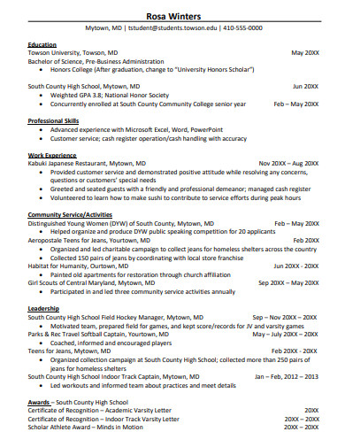 18+ National Honor Society Resume Examples, Free Download, How to Write ...