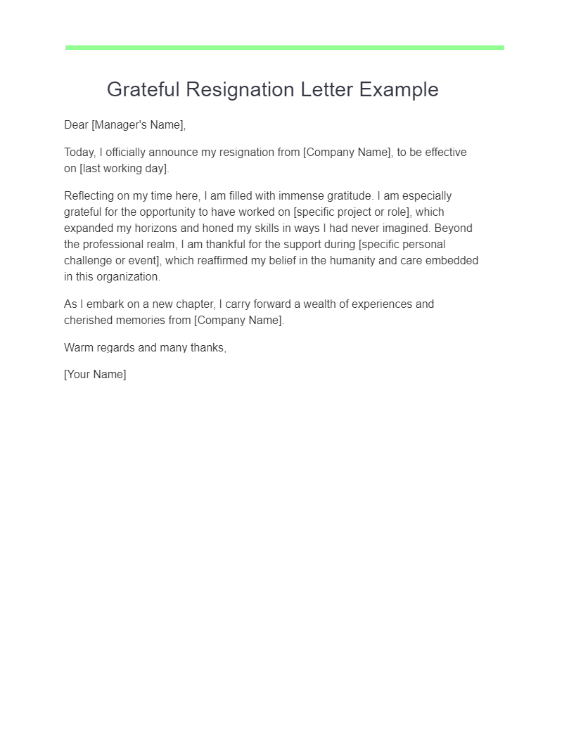 23 Thankful Resignation Letter Examples How To Write Tips Examples 3870