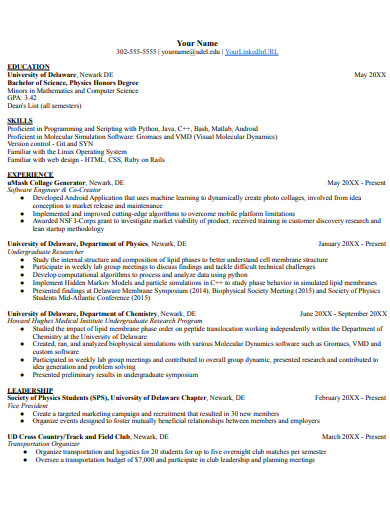 HealthCare National Honor Society Resume Example