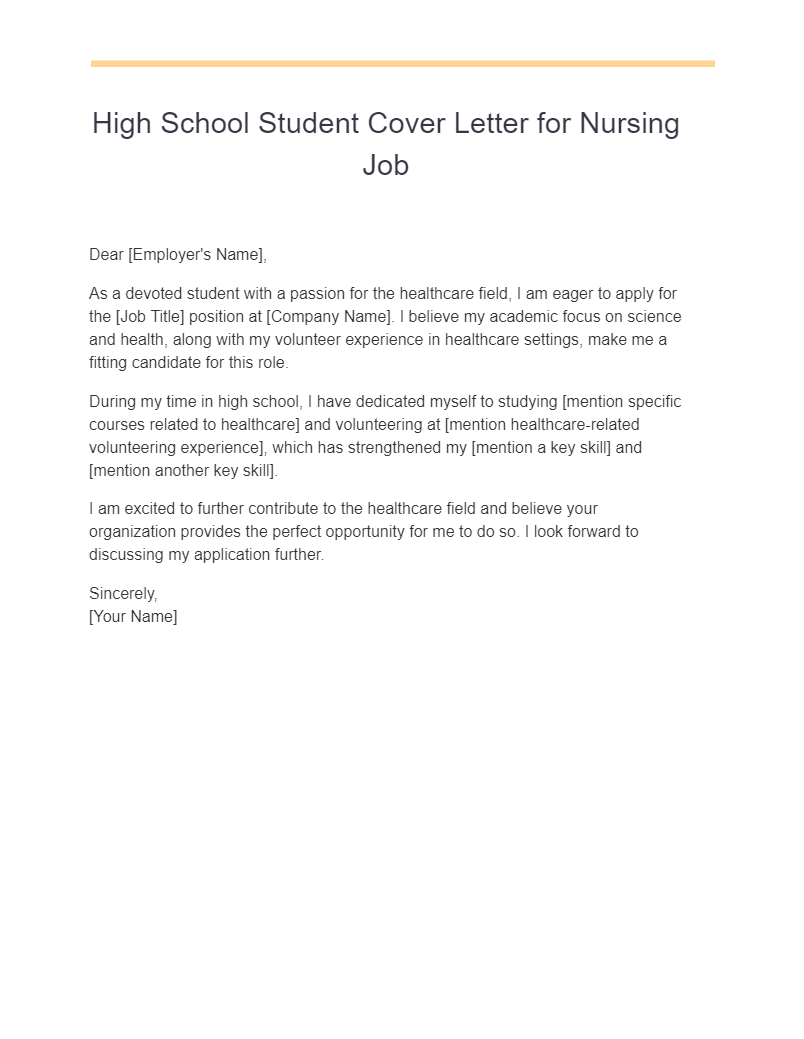 sample application letter for school nurse