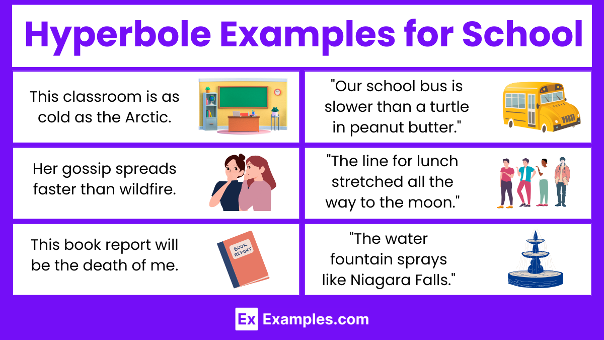 Hyperbole Examples for School