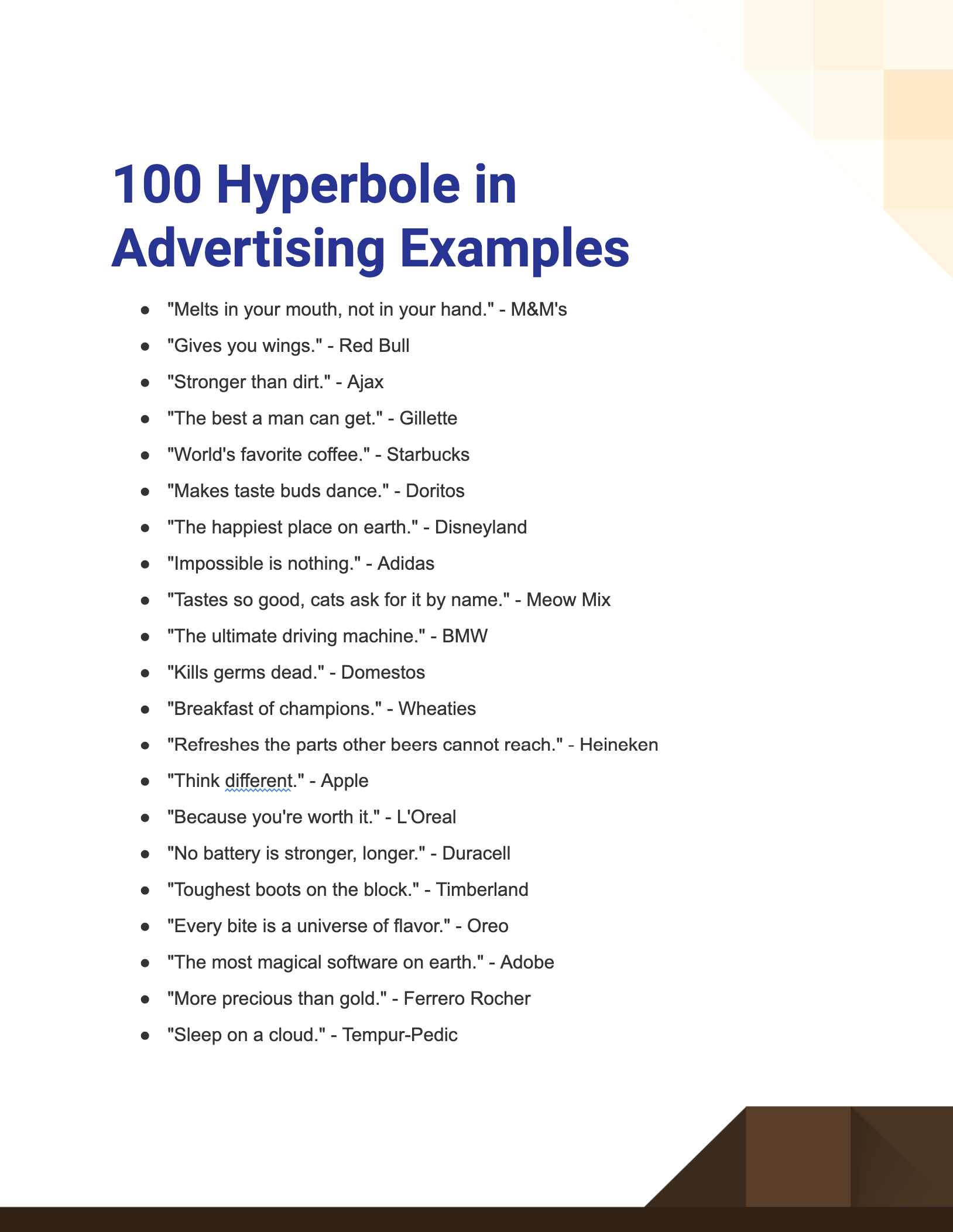 100+ Hyperbole in Advertising Examples, How to Write, Tips Examples