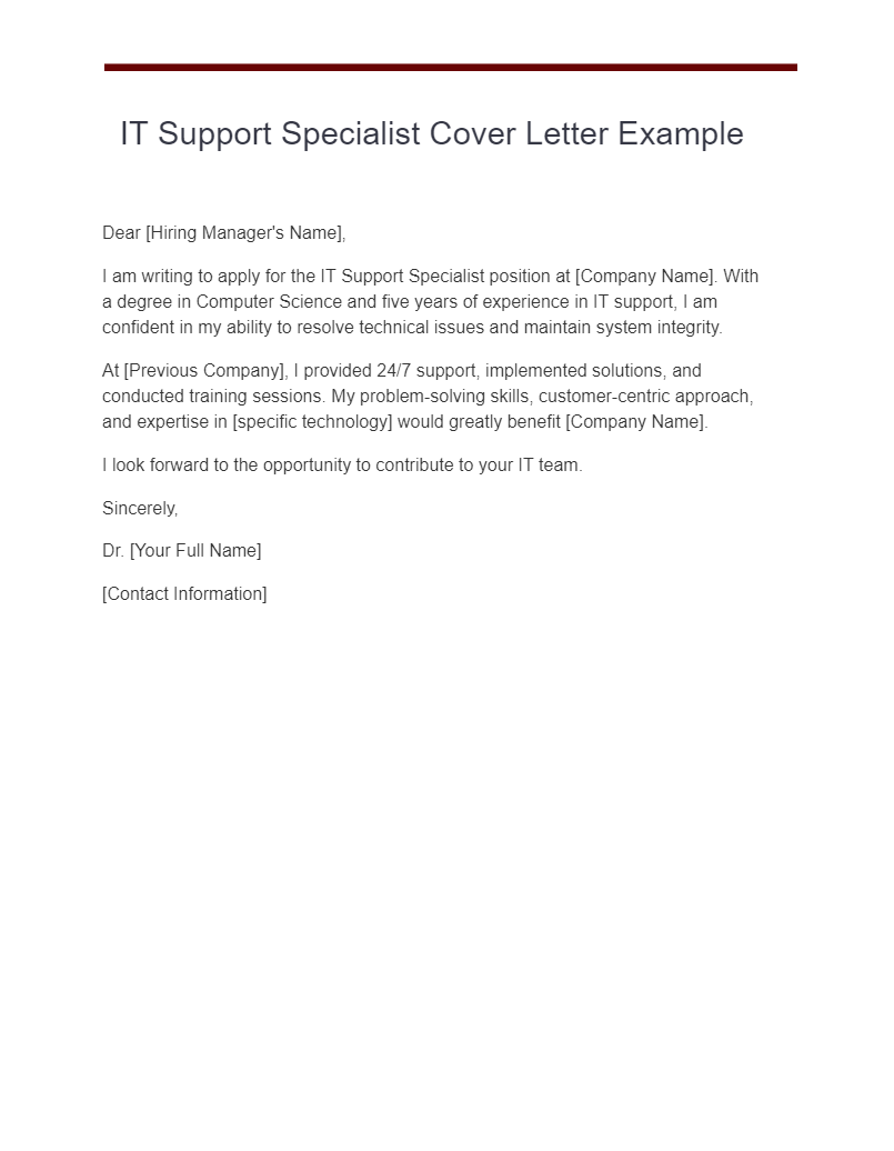it support specialist cover letter example1