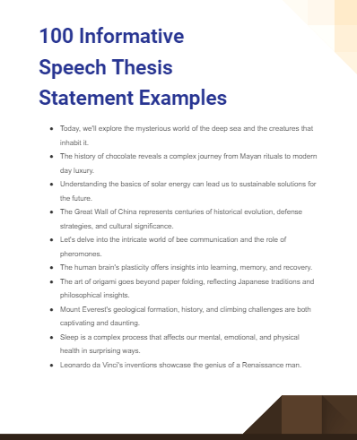 how to write informative thesis statement