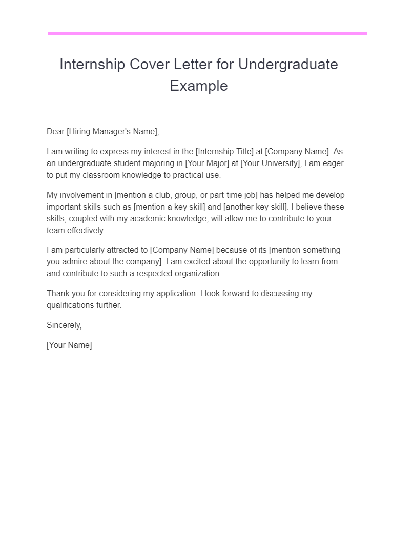 16+ Internship Cover Letter Examples, How to Write, Tips | Examples