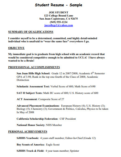 18 National Honor Society Resume Examples Free Download How To Write