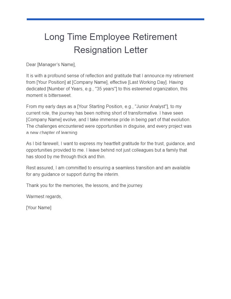 Retirement resignation letter examples how to write tips examples