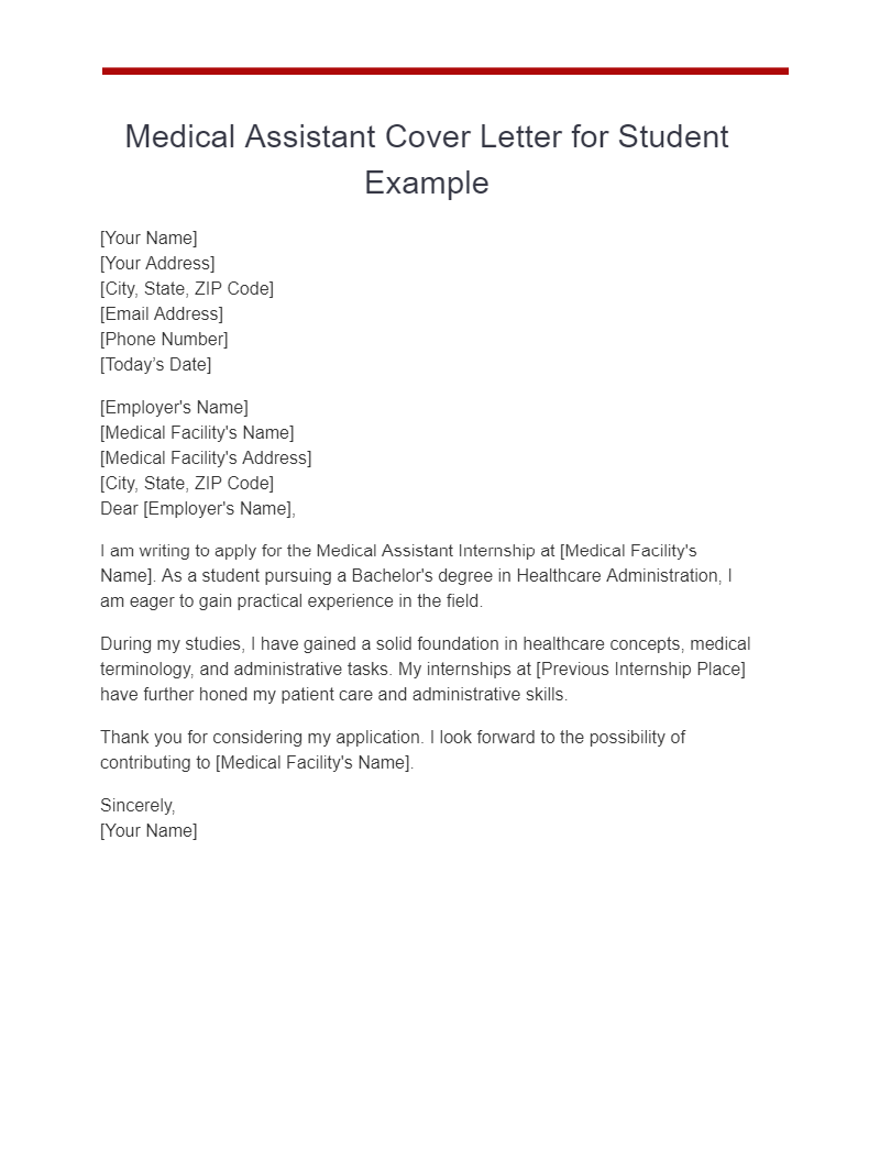 application letter for healthcare assistant