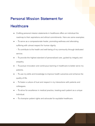 health care management personal statement