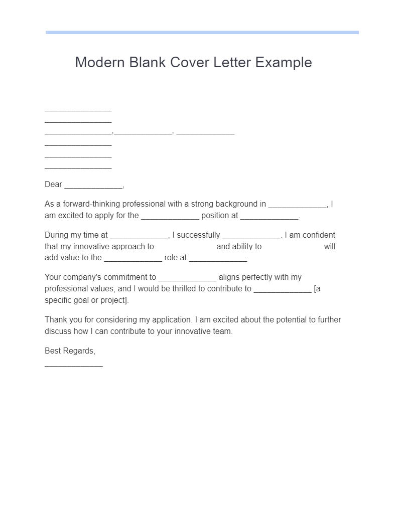 cover letter empty