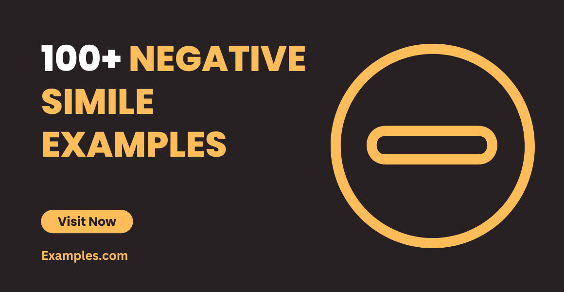 Negative Simile - 99+ Examples, How to Write, PDF, Tips