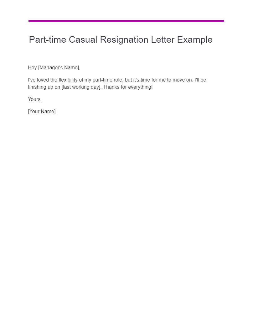 17+ Casual Resignation Letter Examples, How to Write, Tips Examples