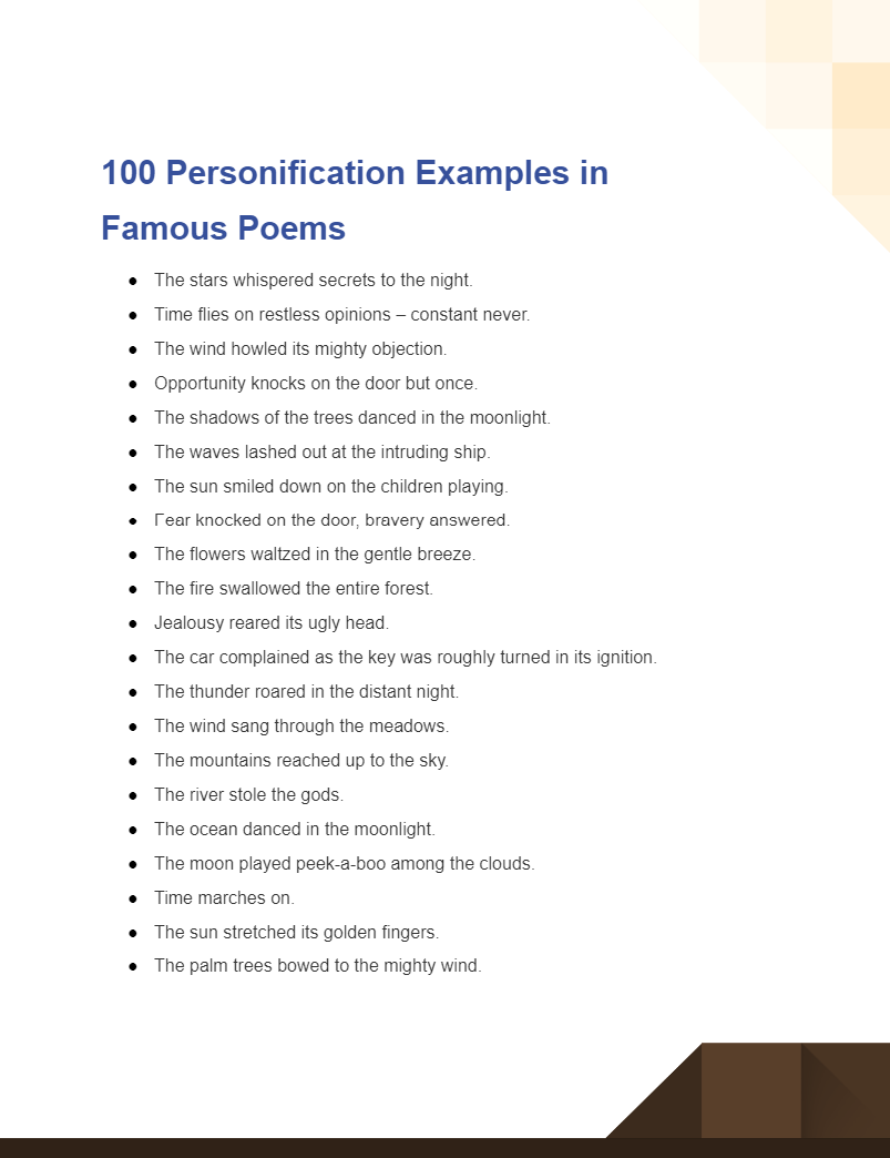 Use Of Personification