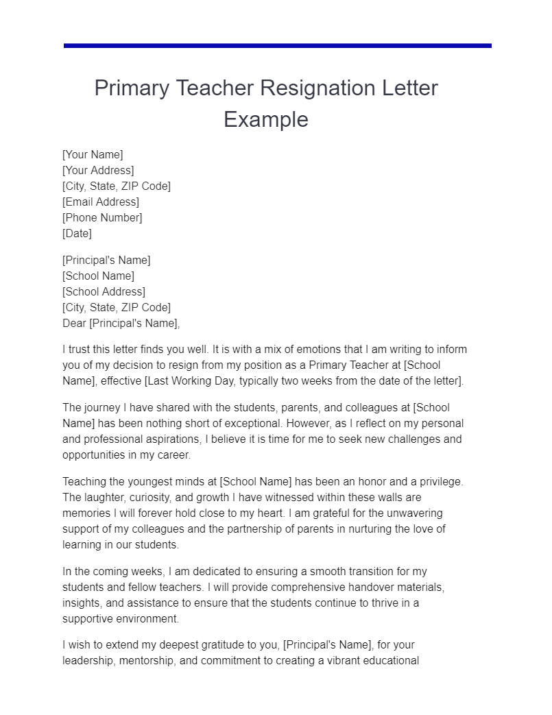 15+ Teacher Resignation Letter Examples, How to Write, Tips | Examples