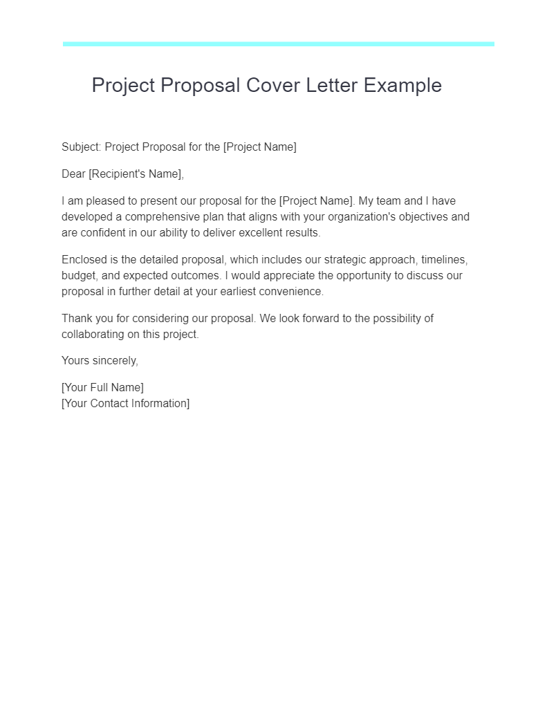 project proposal cover letter example