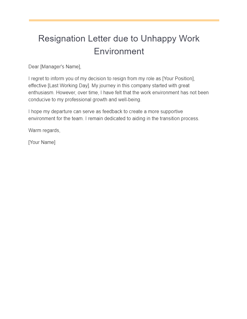 26 Unhappy Resignation Letter Examples How To Write Tips Examples 8853