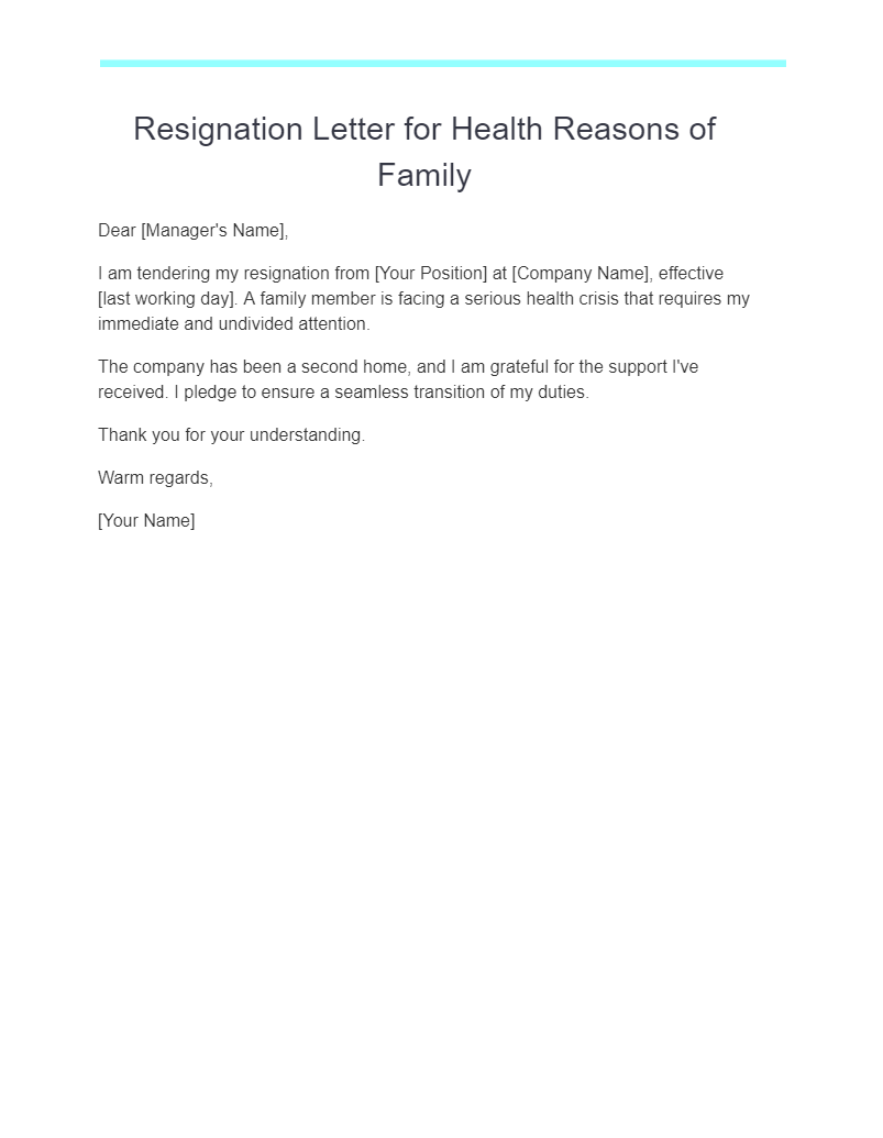 17 Resignation Letter Due To Health Reasons Examples How To Write 