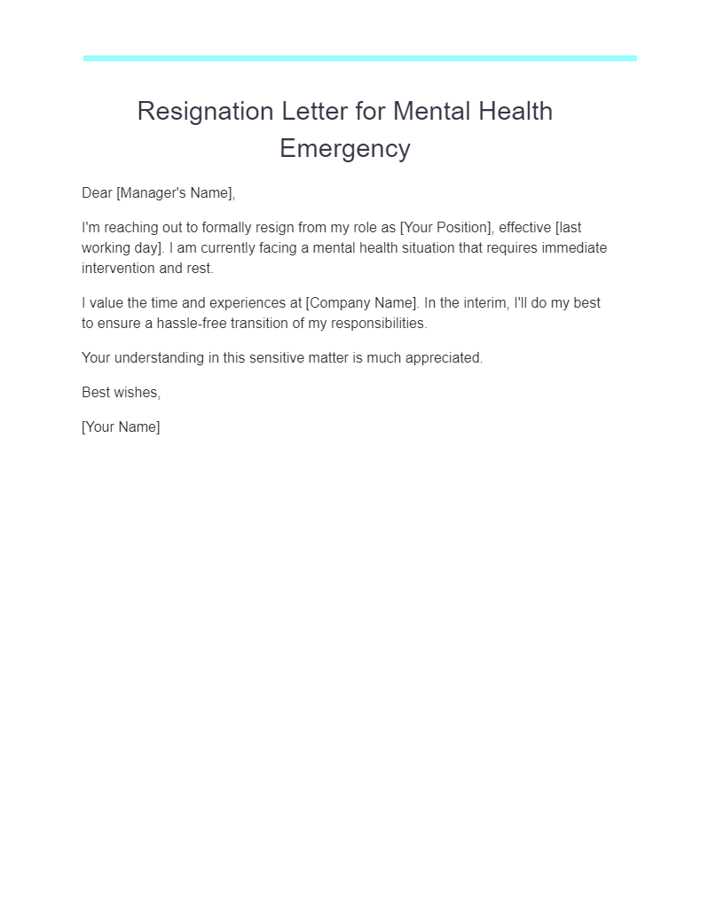 Resignation Letter Due To Health Reasons 17 Examples PDF Tips